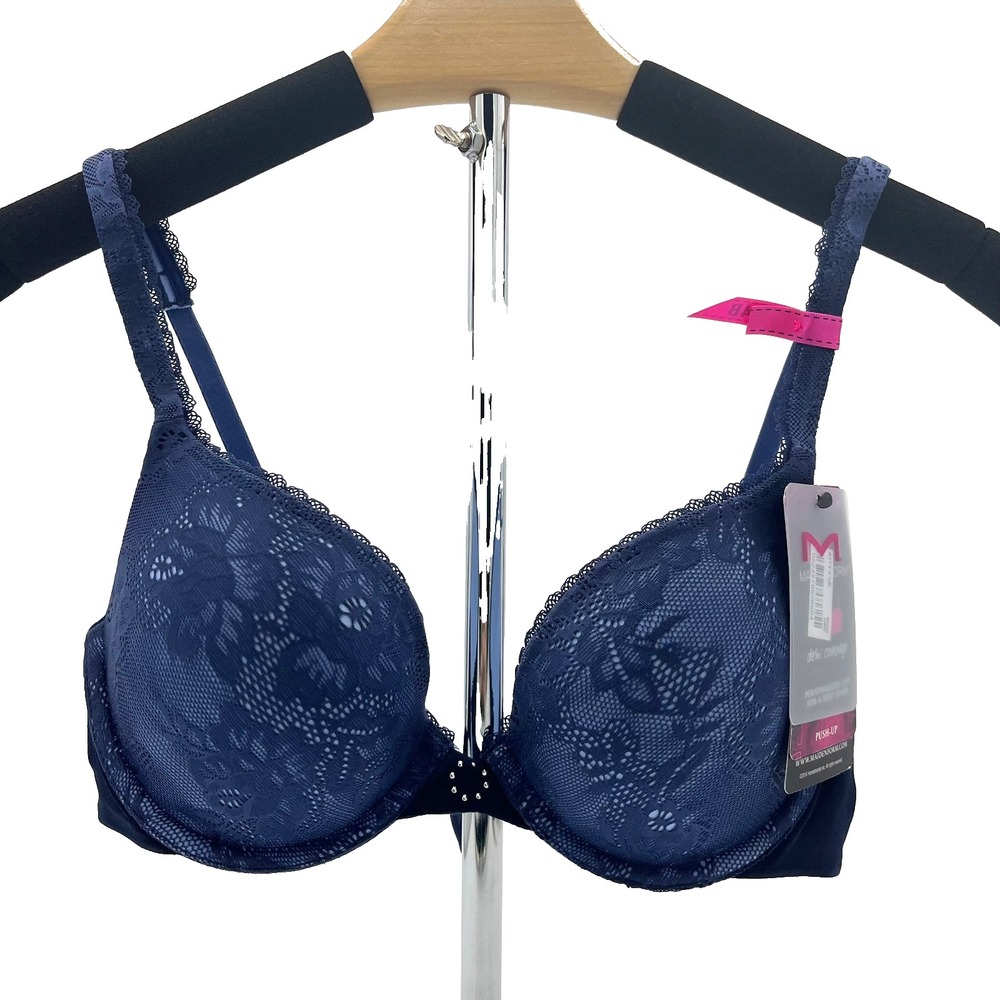 Maidenform Demi Coverage Push-Up Bra 09473 34D Floral Print Blue IRI‎